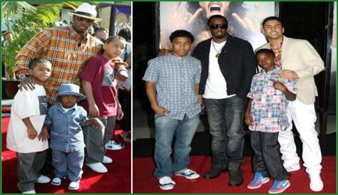 Proud Puff Daddy (P. Diddy, Sean Combs) and his many children